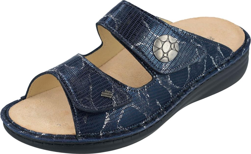 Finn Comfort Komfort Pantoletten Damen 31393332343135 Blau 40 EU