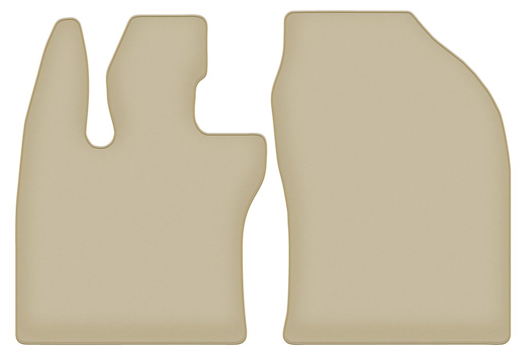 Velours-Fußmatten Vorne PREMIUM beige passend für Toyota Prius V (2023-, Liftback) – mit Befestigungen – passgenau
