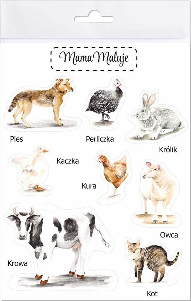 Aufkleber Landestiere realistische Tierabbildungen 15x20 cm konturgeschnitten zum Lernen & Spielen