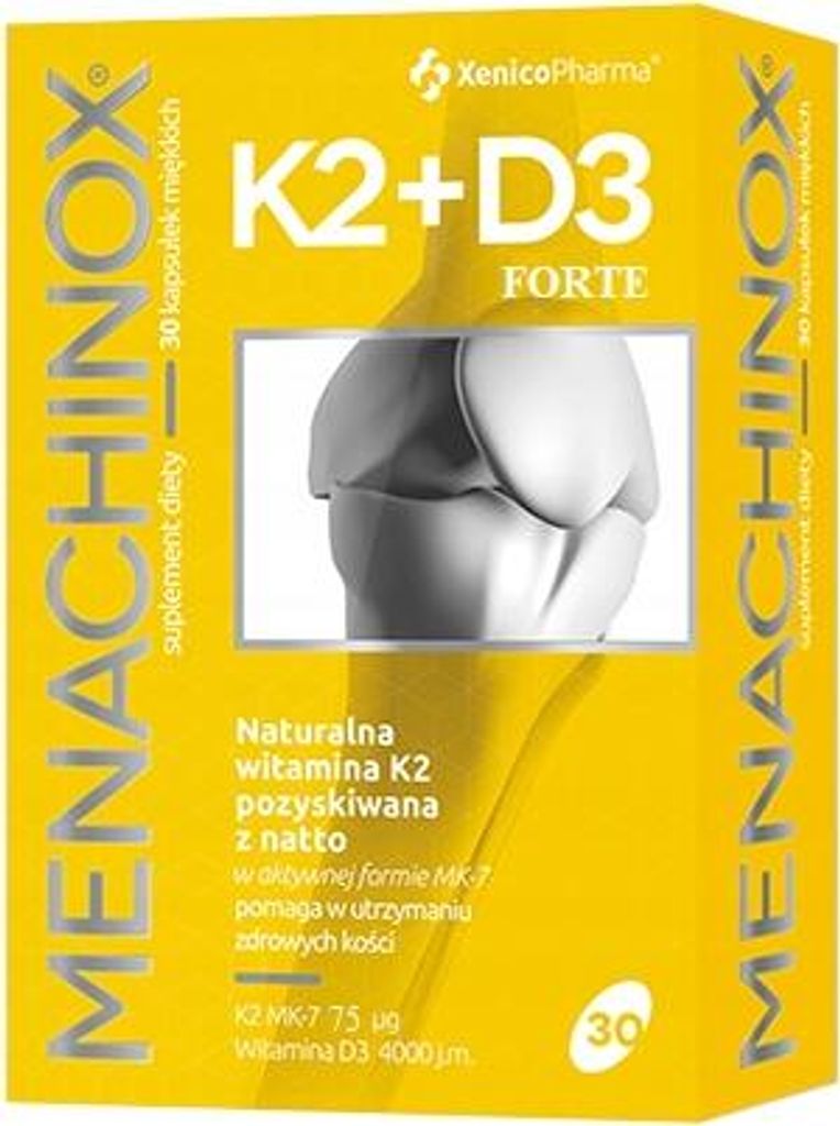 Menachinox K2 + D3 4000 Forte, 30 capsule Immagine del prodotto 