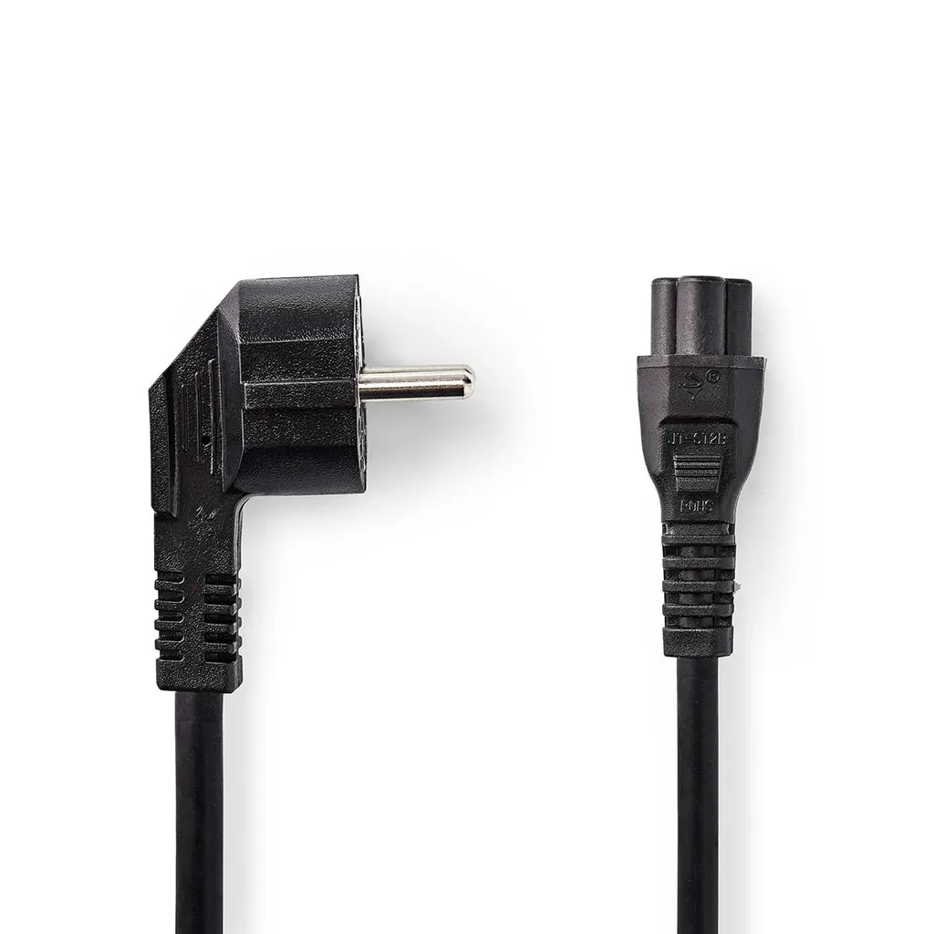 Cavo Trifoglio C5 5 metri Nero Nichelato | Alimentazione Notebook