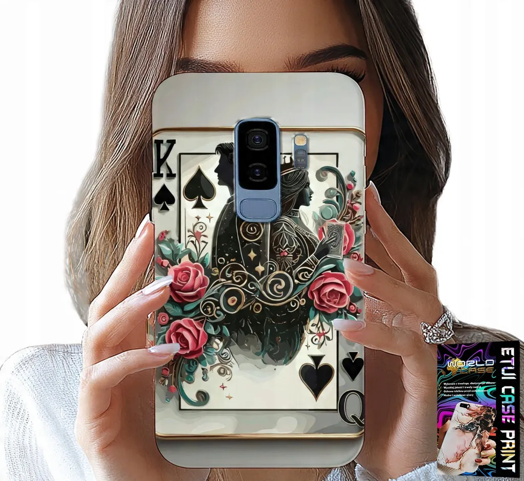 Custodia Samsung S9 Plus Queen of Poker: Estetica Foil Minimalista
