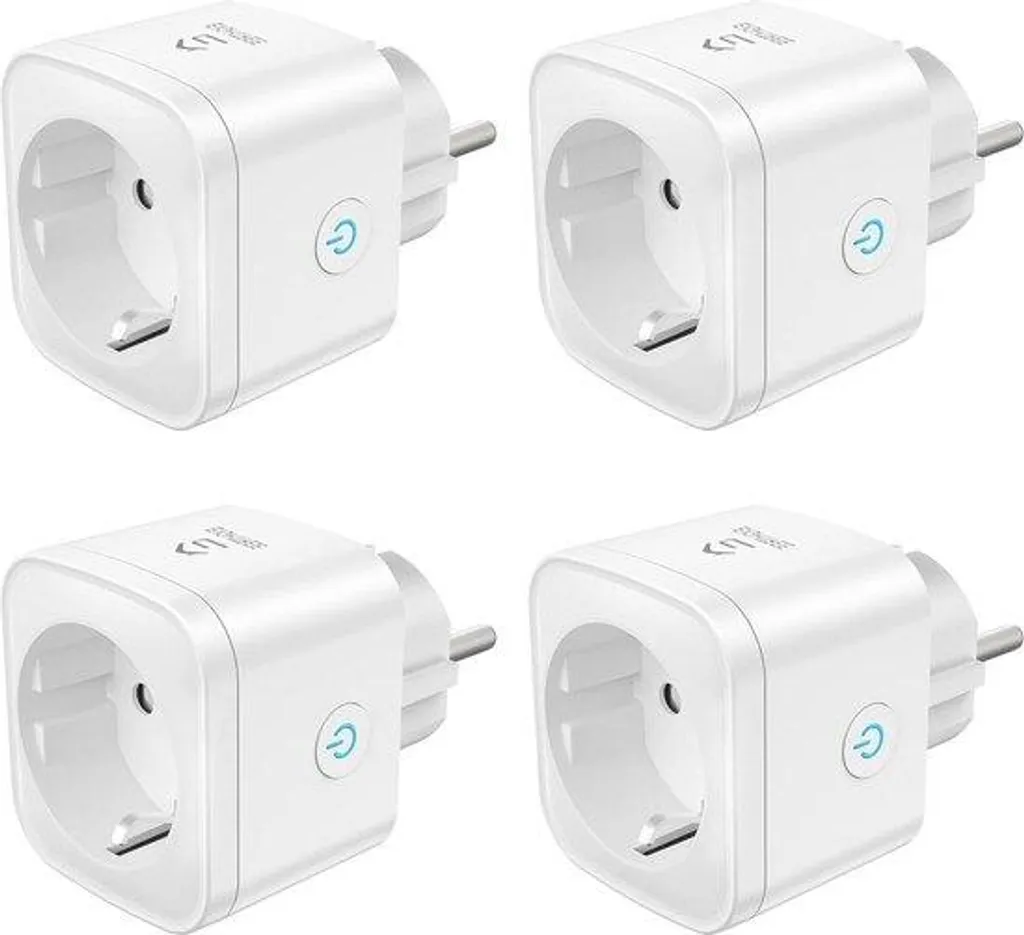Prises Wi-Fi avec compteur d'énergie et commande vocale Alexa - Pack de 4