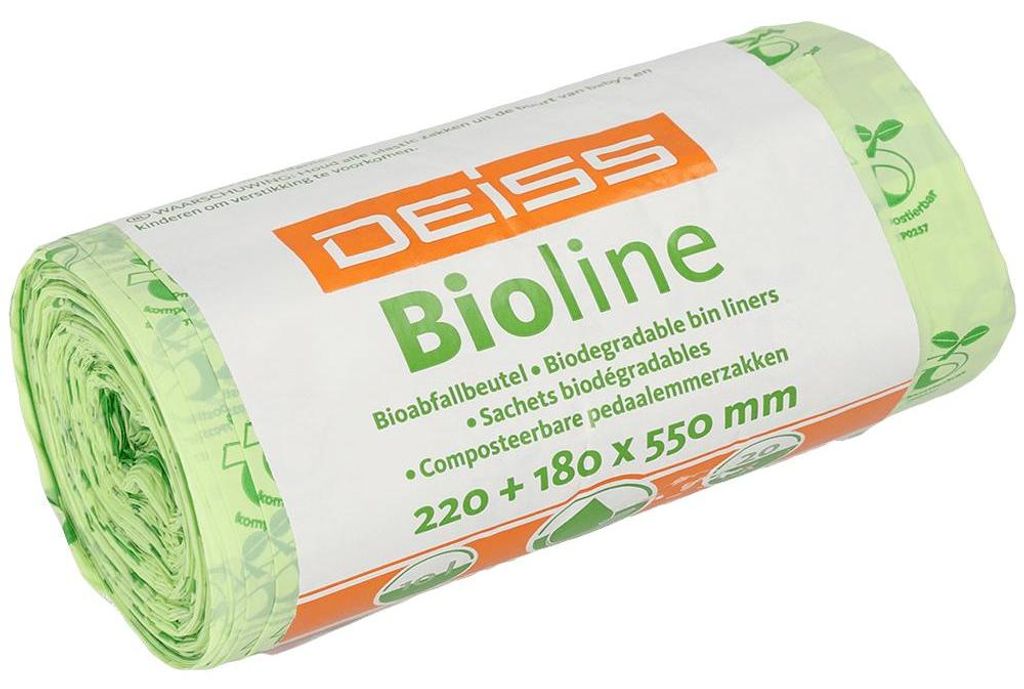 DEISS Bioline Müllbeutel 10 Liter mit Tragegriff | 06065 Produktbild 