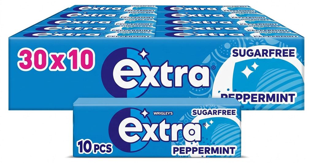 Wrigley's Extra Peppermint Kaugummi Zuckerfrei (30 x 14g) - Produktbild 