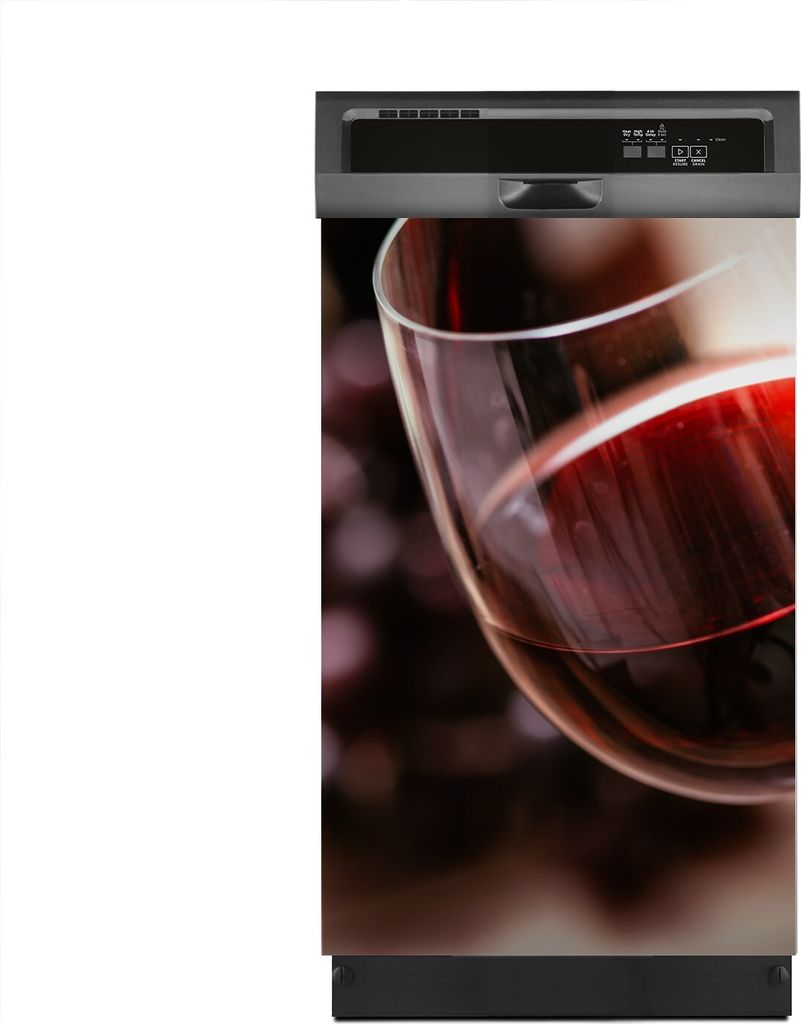 Aufkleber sticker 45x70 cm Dekorative folie Spülmaschine - Wein und Traubenglas