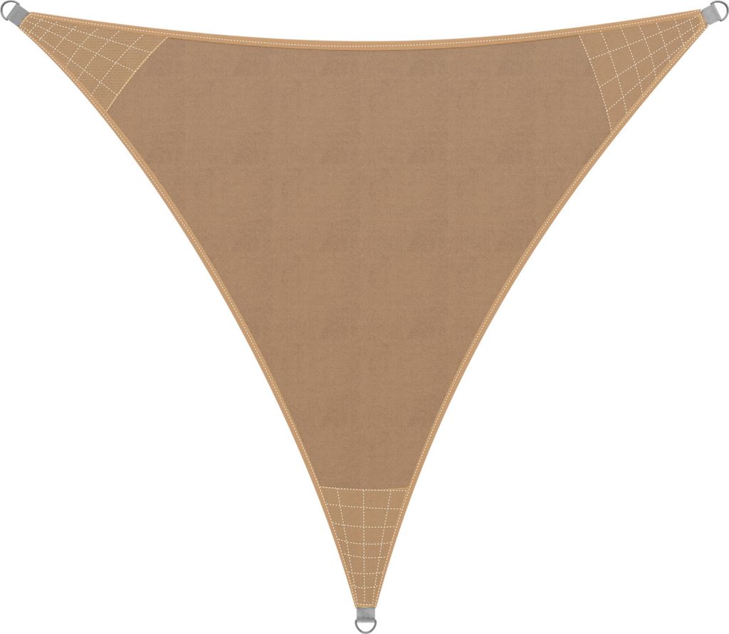 DETEX Sonnensegel HDPE Sonnenschutz Dreieck 4x4x4m 50+ UV-Schutz Garten Segeltuch mit Ösen Sichtschutz Windschutz Beige Terrassenüberdachung