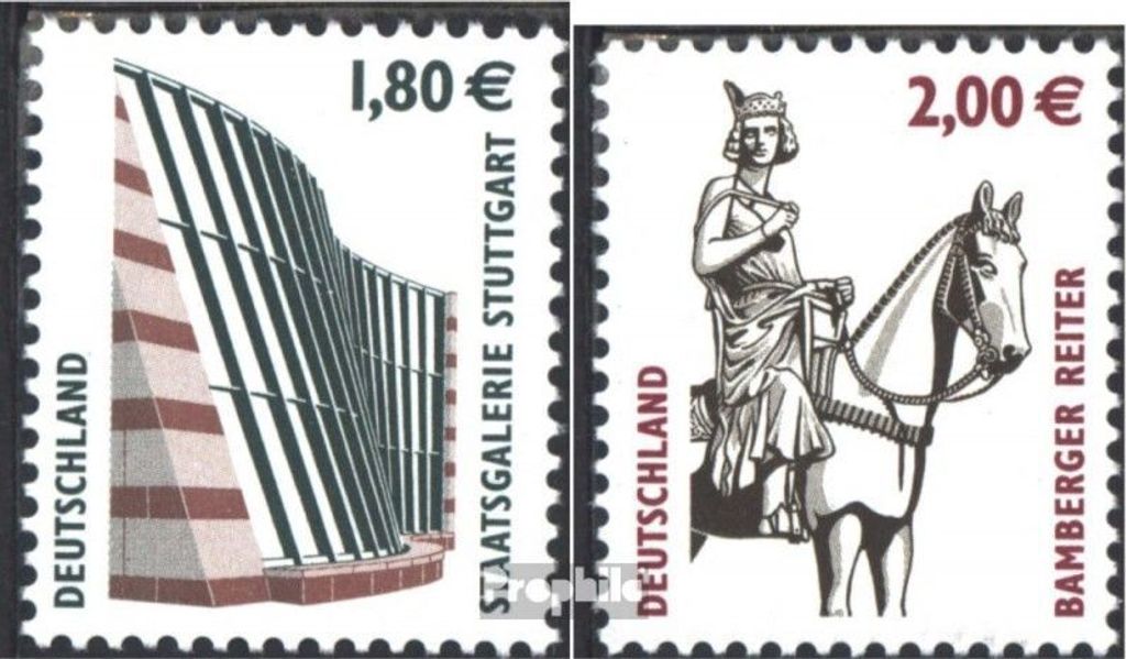 Briefmarken BRD (BR.Deutschland) 2003 Mi 2313R-2314R mit Zählnummer (kompl.Ausg.) postfrisch Sehenswürdigkeiten