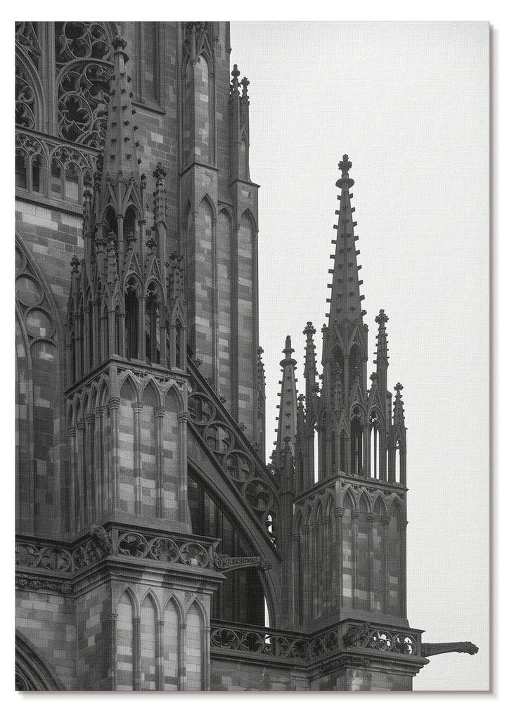 POSTER - 59x84 cm (A1) - Soft Structure - Gotische Architektur, kunstvoll verziert mit Kontrasten - Wandbild für Wohnzimmer Schlafzimmer & Flur, M...