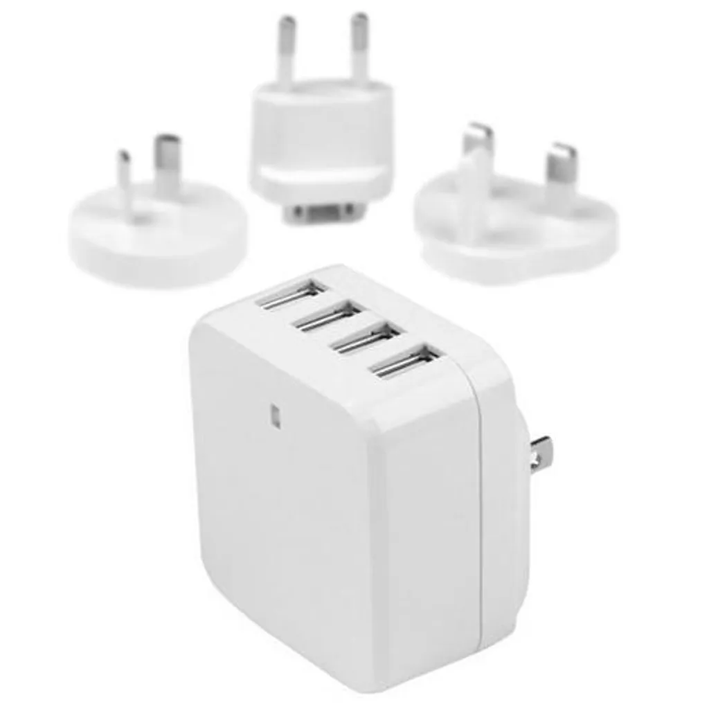 Chargeur secteur multi-port USB blanc 34W pour smartphone et tablette