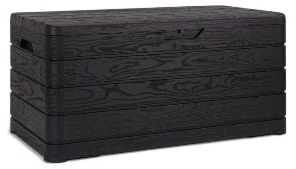 Malle de rangement extérieur 500 litres anthracite effet bois naturel