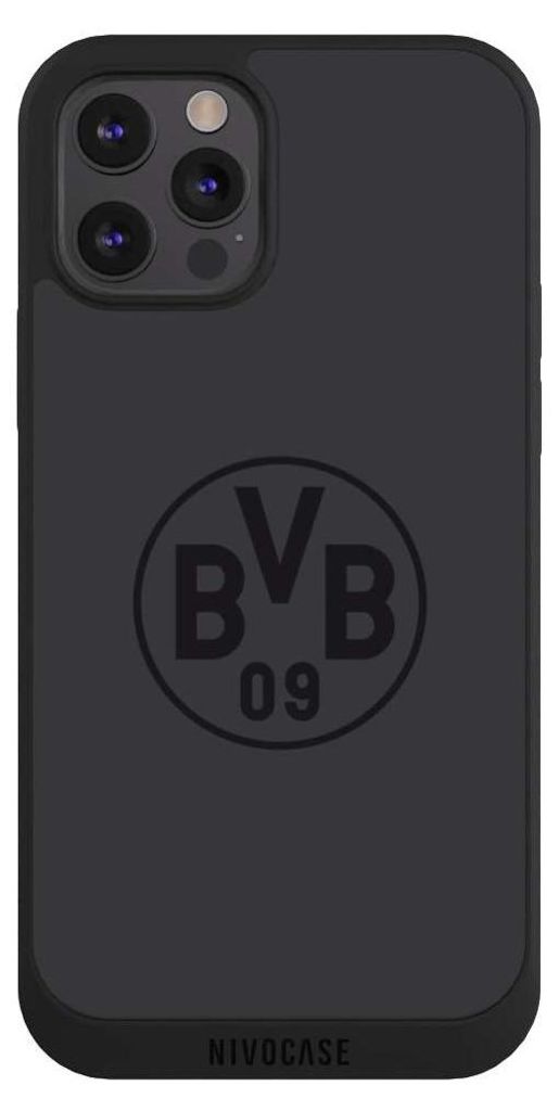 NIVOCASE Handyhülle für Apple iPhone 12 Pro Hülle NIVOpure Case Schwarz BVB Borussia Dortmund Logo