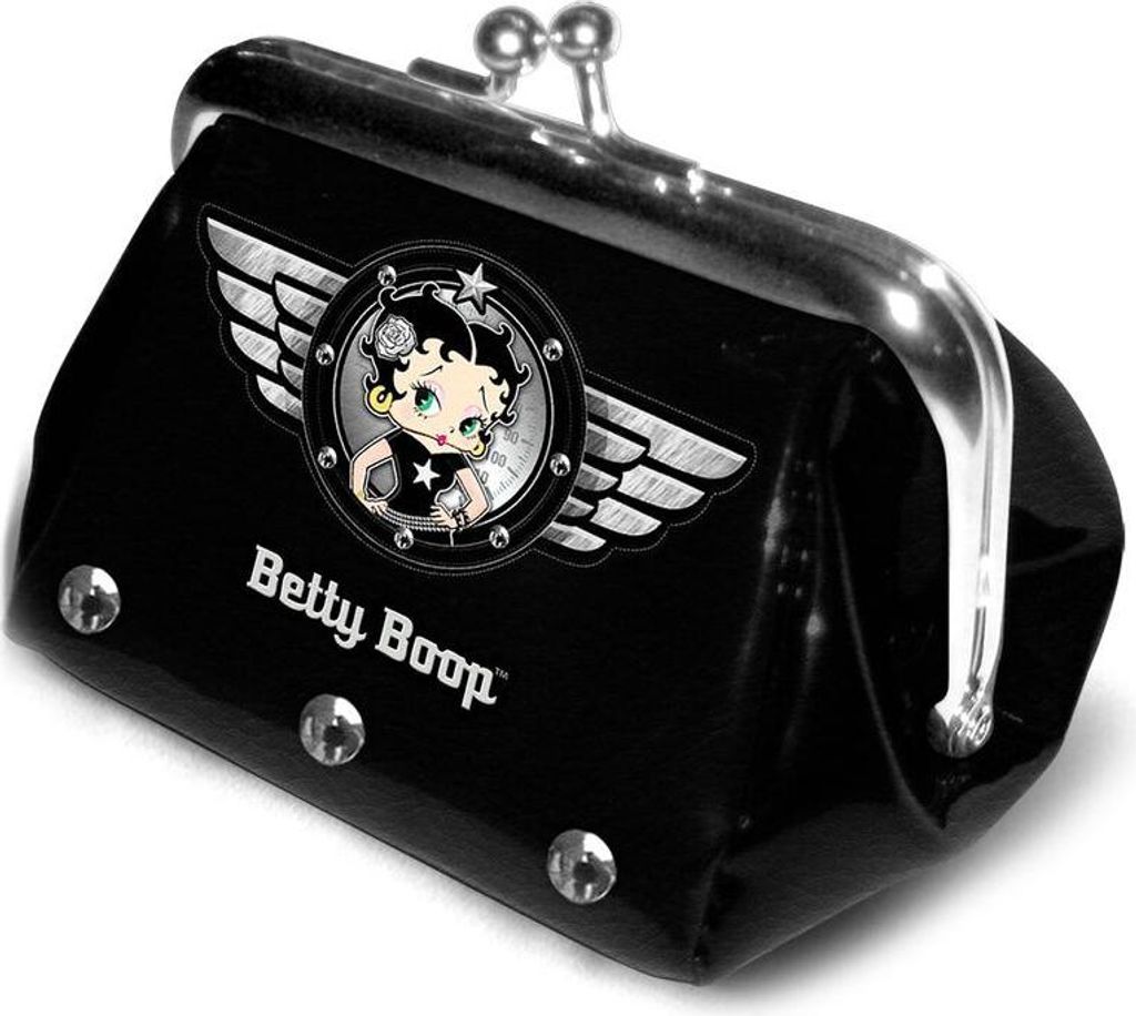 Karactermania Betty Boop Motor Love Clip Damen-münzgeldbörse Schwarz Damen Schwarz One Size