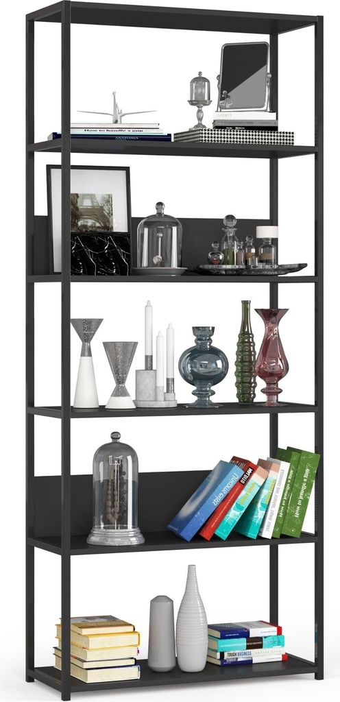 Bücherregal AKORD Metallregal mit Holzwerkstoff-Ebenen Produktbild 