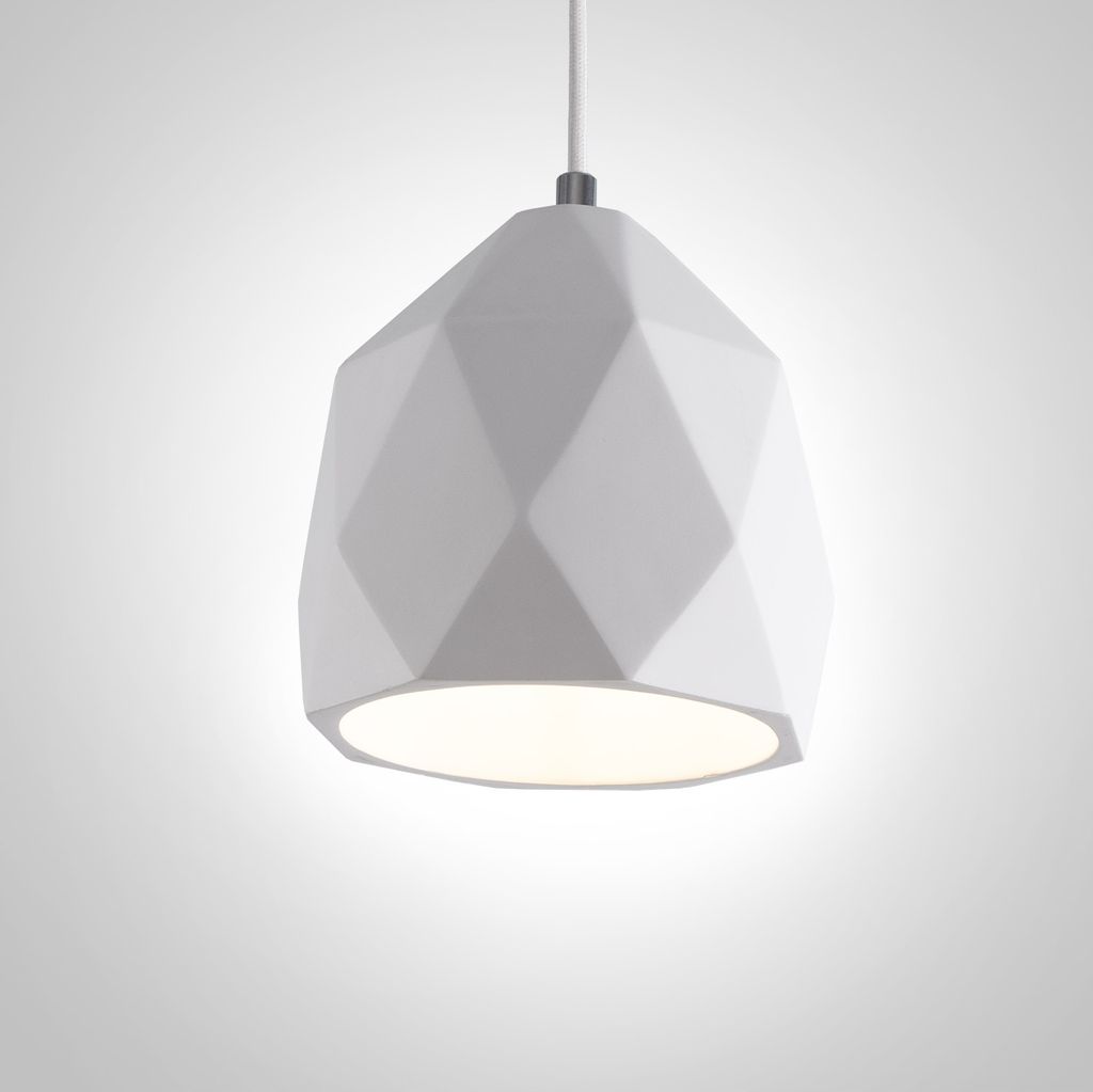 Pendelleuchte, E27, Lampe Für Wohnzimmer Esszimmer Küche, Höhenverstellbar Farbe Gips-Weiß