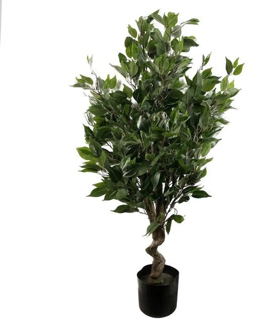 Décoration bureau Ficus vert 110 cm - Plante sans entretien LEAF-7371