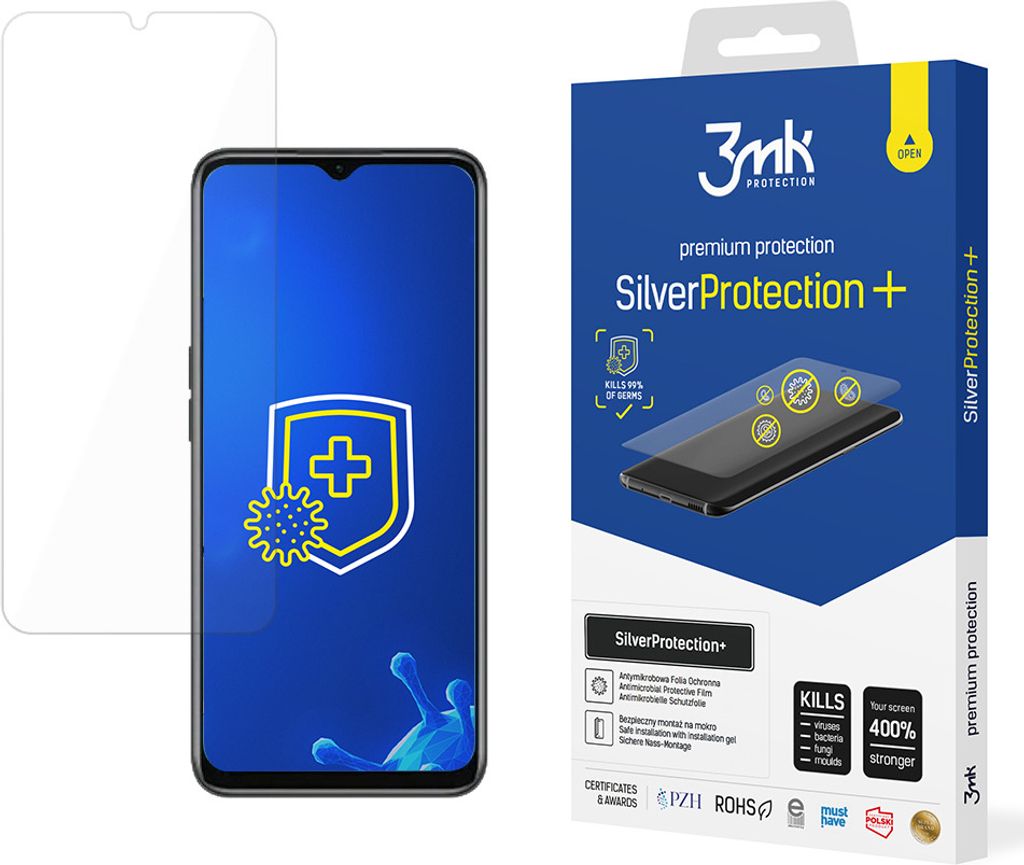 3mk Display Antimikrobielle Schutzfolie SilverProtection+ für Realme 10 5G 0,21mm Self-Heal