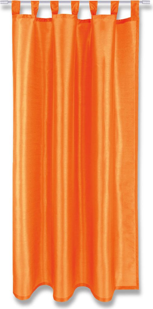 Gardine Alessia blickdicht mit Schlaufen, Maße: 140x175cm, Farbe: Orange