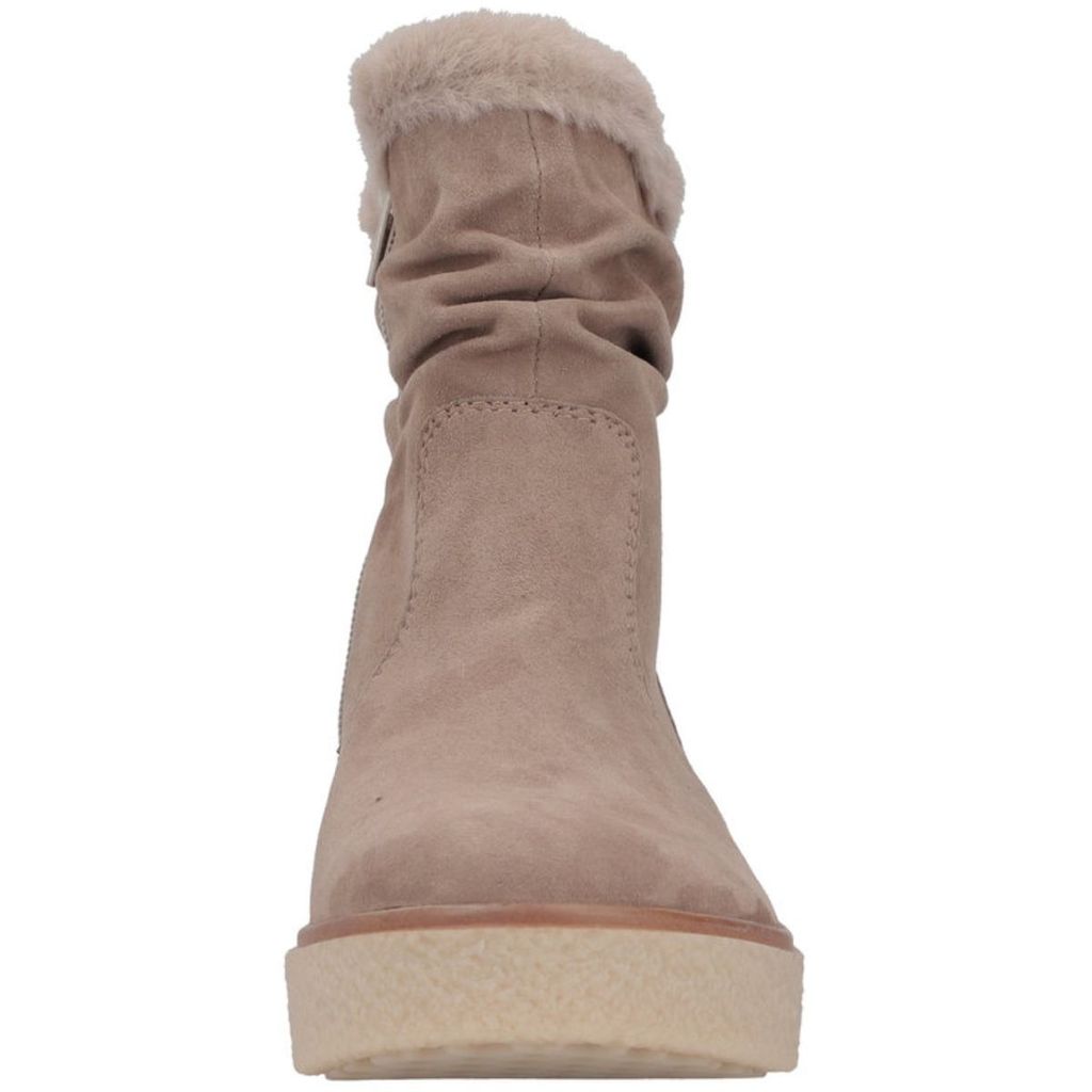 Rieker Damen Stiefelette Leder Raffung dicke Sohle Warmfutter Y0070, Größe:40 EU, Farbe:Braun