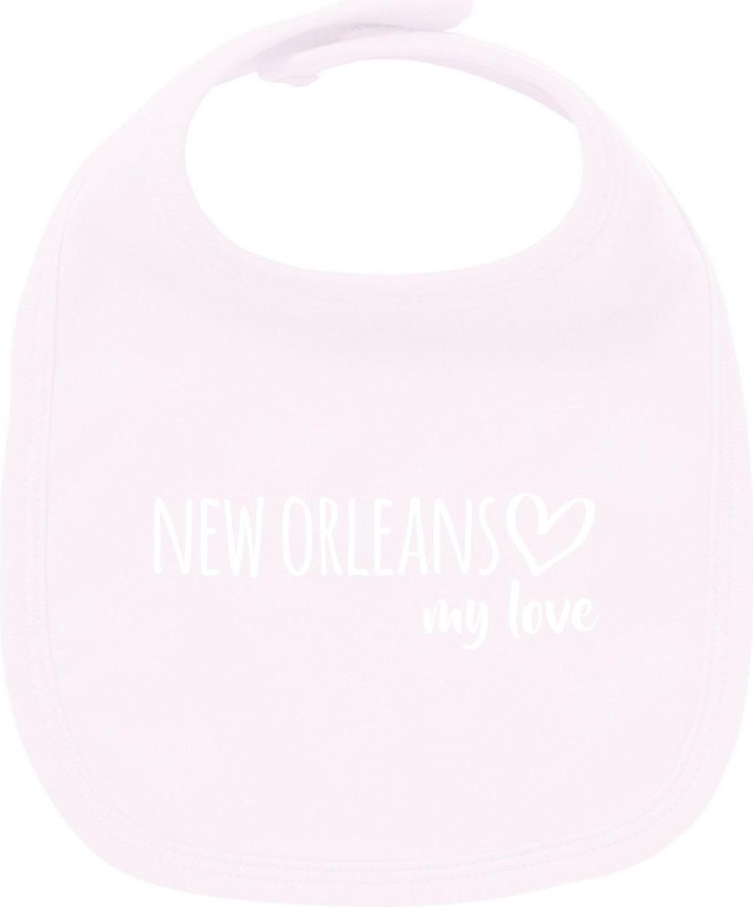 Huuraa Unisex Babylatz New Orleans my love Geschenk Babypink Baumwolle New Orleans Mitbringsel