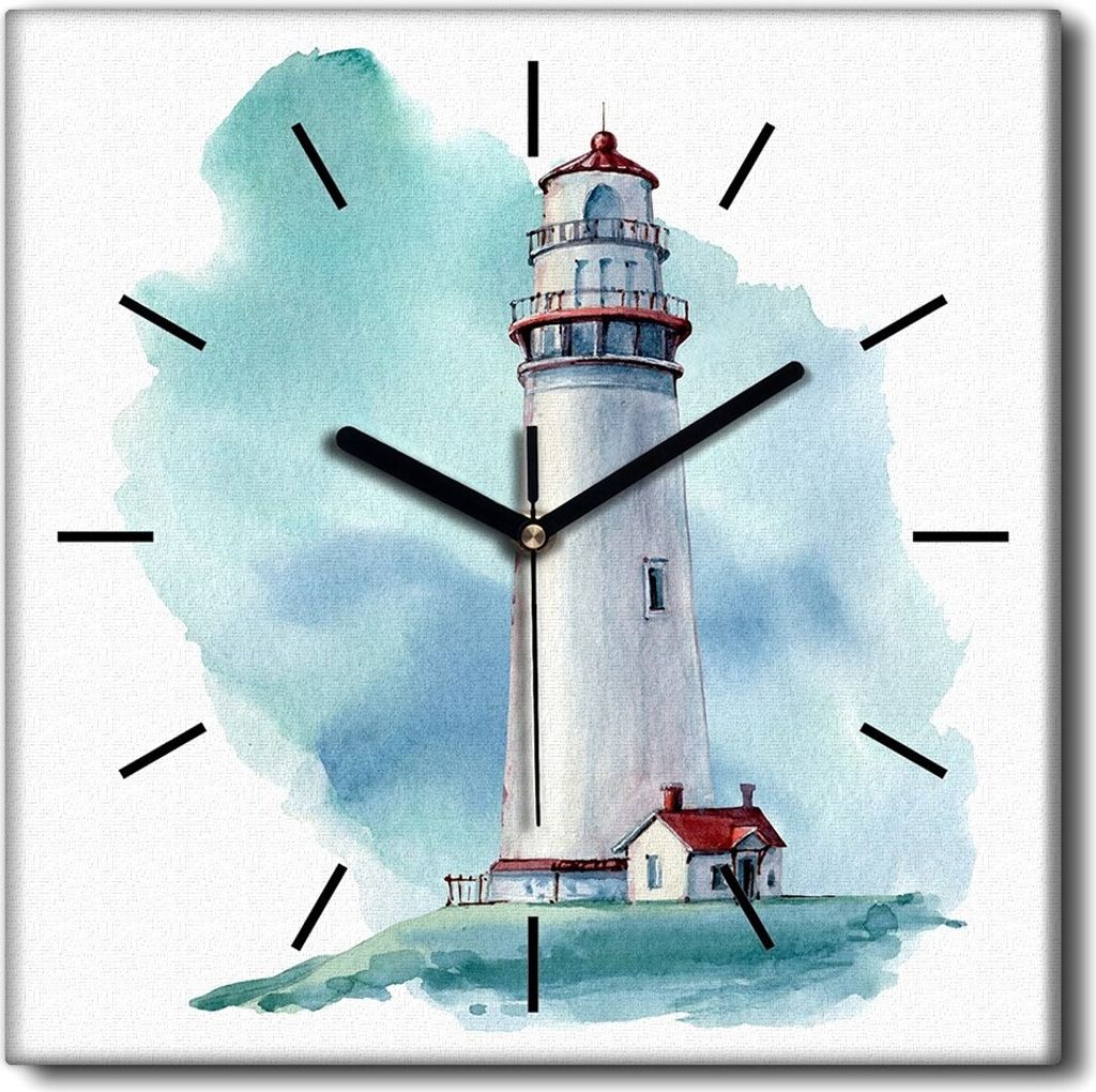 Coloray Uhr auf Leinwand 30x30 cm Wand Uhr Dekoration Produktbild 
