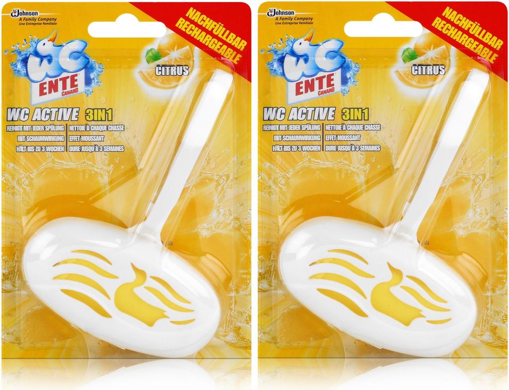 WC Ente WC Active Einhänger Citrus 40g WC-Frische (2er Pack)