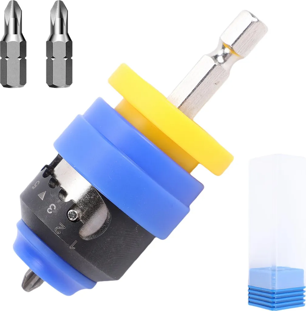Adaptateur de vissage pour plaque de plâtre avec 2 embouts - Bleu