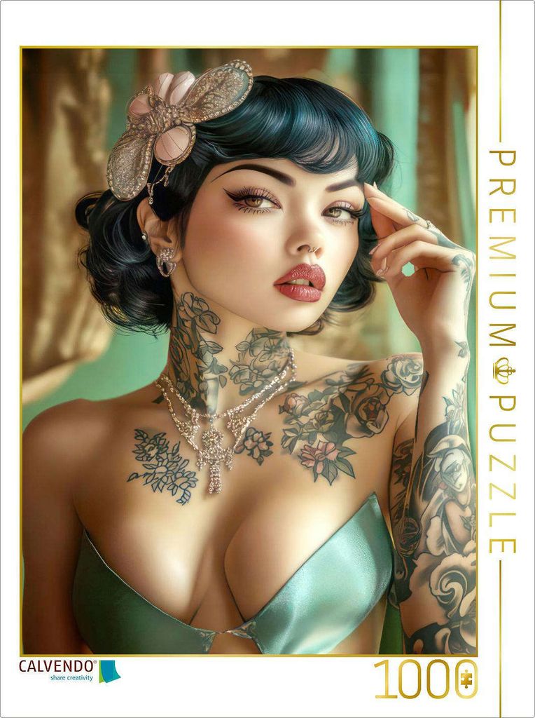 CALVENDO Puzzle Sexy pin-up Girls | 1000 Teile Lege-Größe 64x48cm Foto-Puzzle für glückliche Stunden