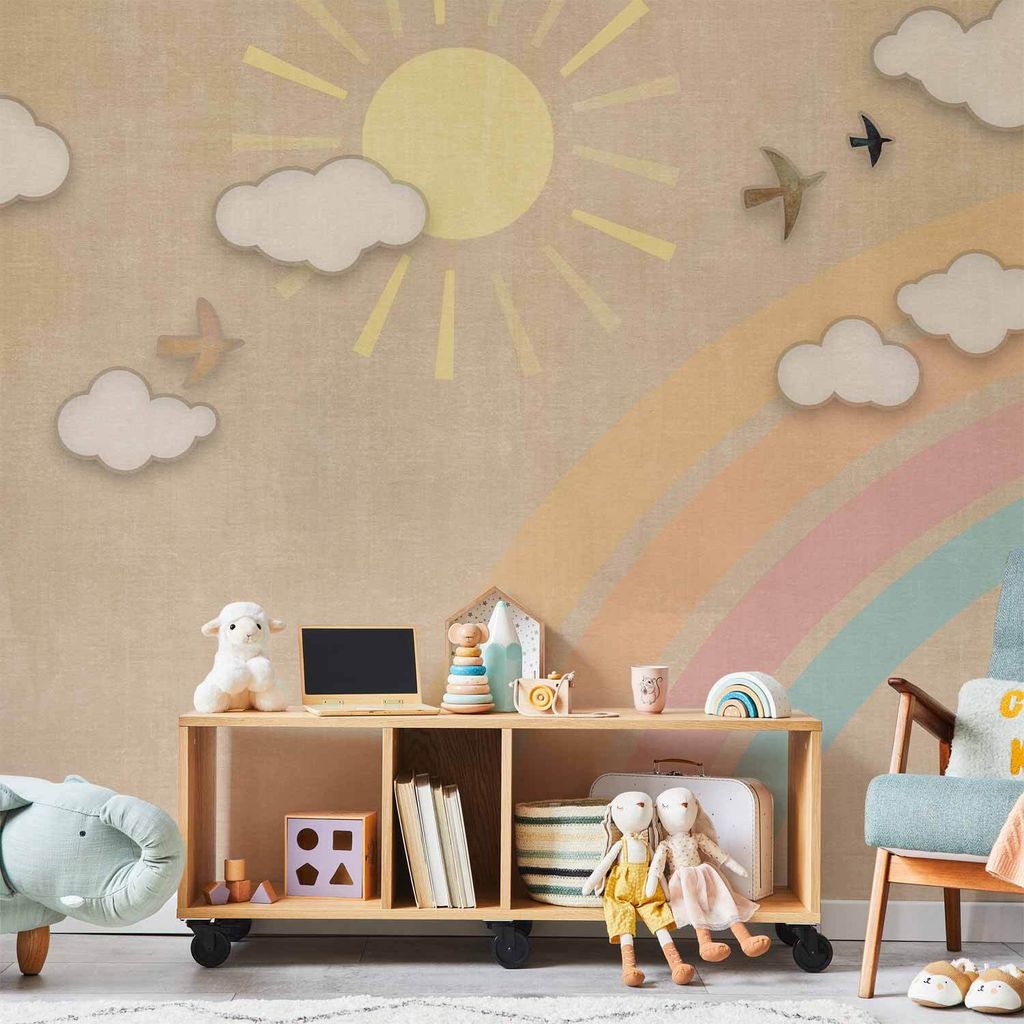 Selbstklebende Folie Fototapete - Rainbow Day 294x210 cm Für Kinder e-A-10138-a-a