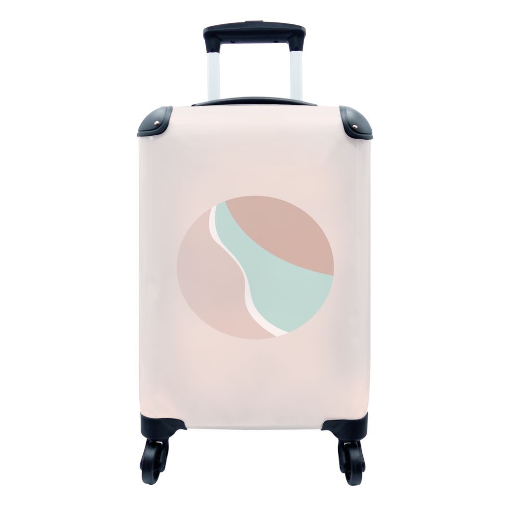 MuchoWow Koffer Handgepäck Trolley Rollkoffer Kleine Reisekoffer mit 4 Rollen - Sommer - Meer - Abstrakt - Cabin Size < 55x40x23 cm & 55x40x20 c...