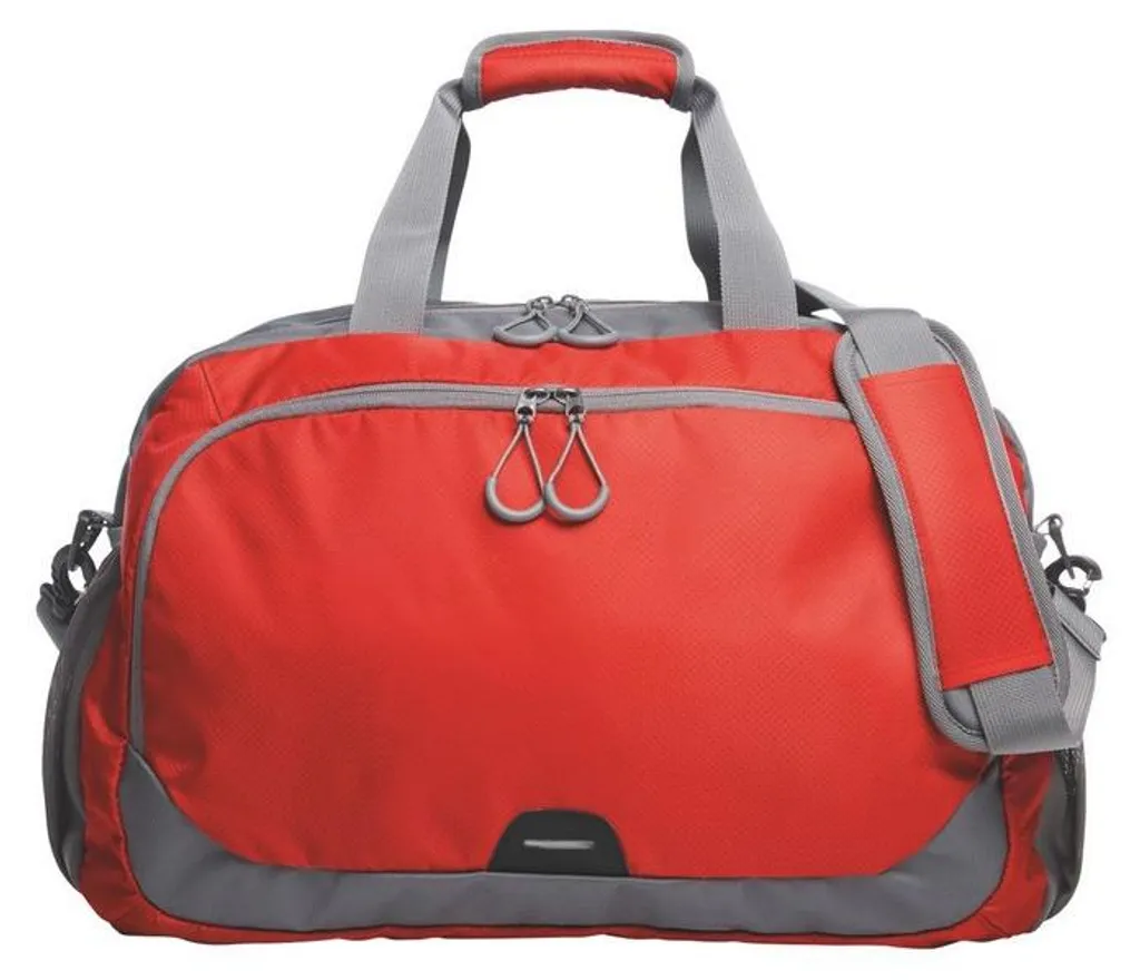 Sac de voyage rouge Halfar Step M résistant avec bandoulière confort