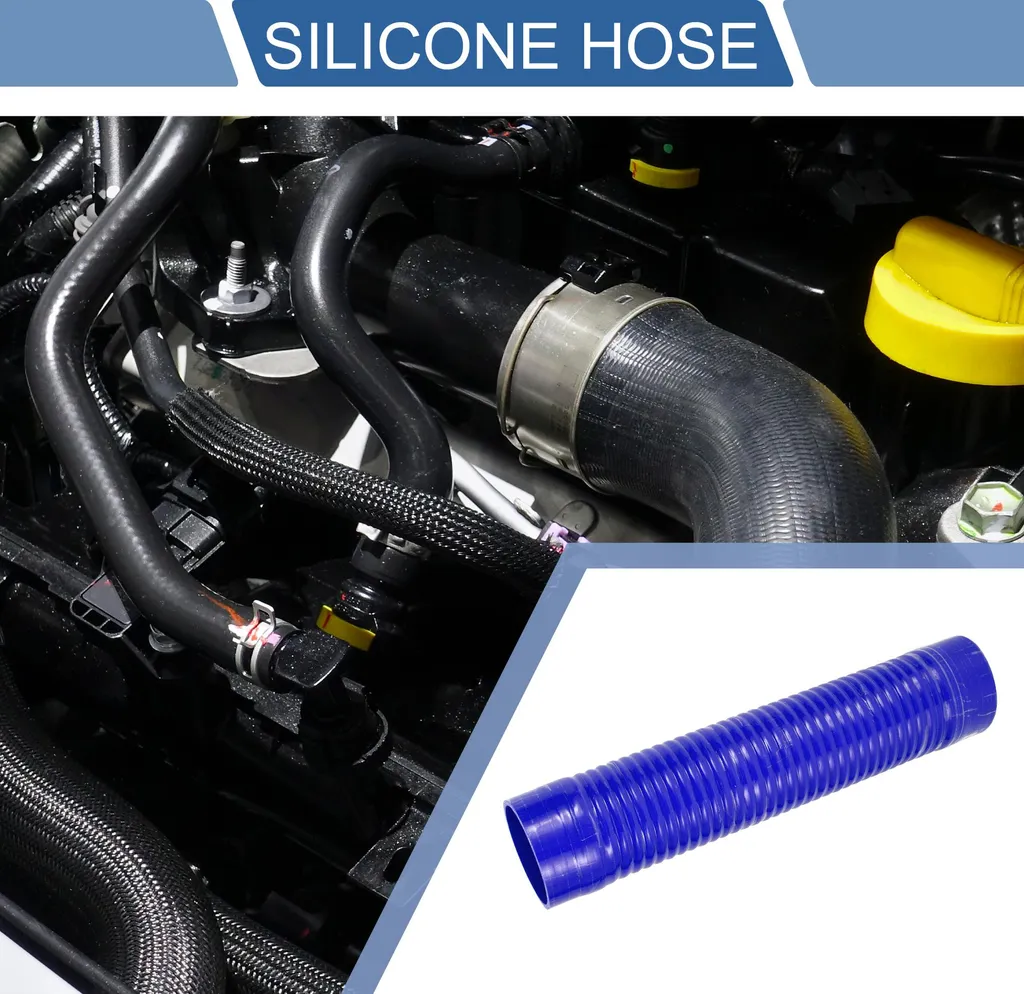 Tuyau de refroidissement 102mm universel en silicone bleu pour montage DIY