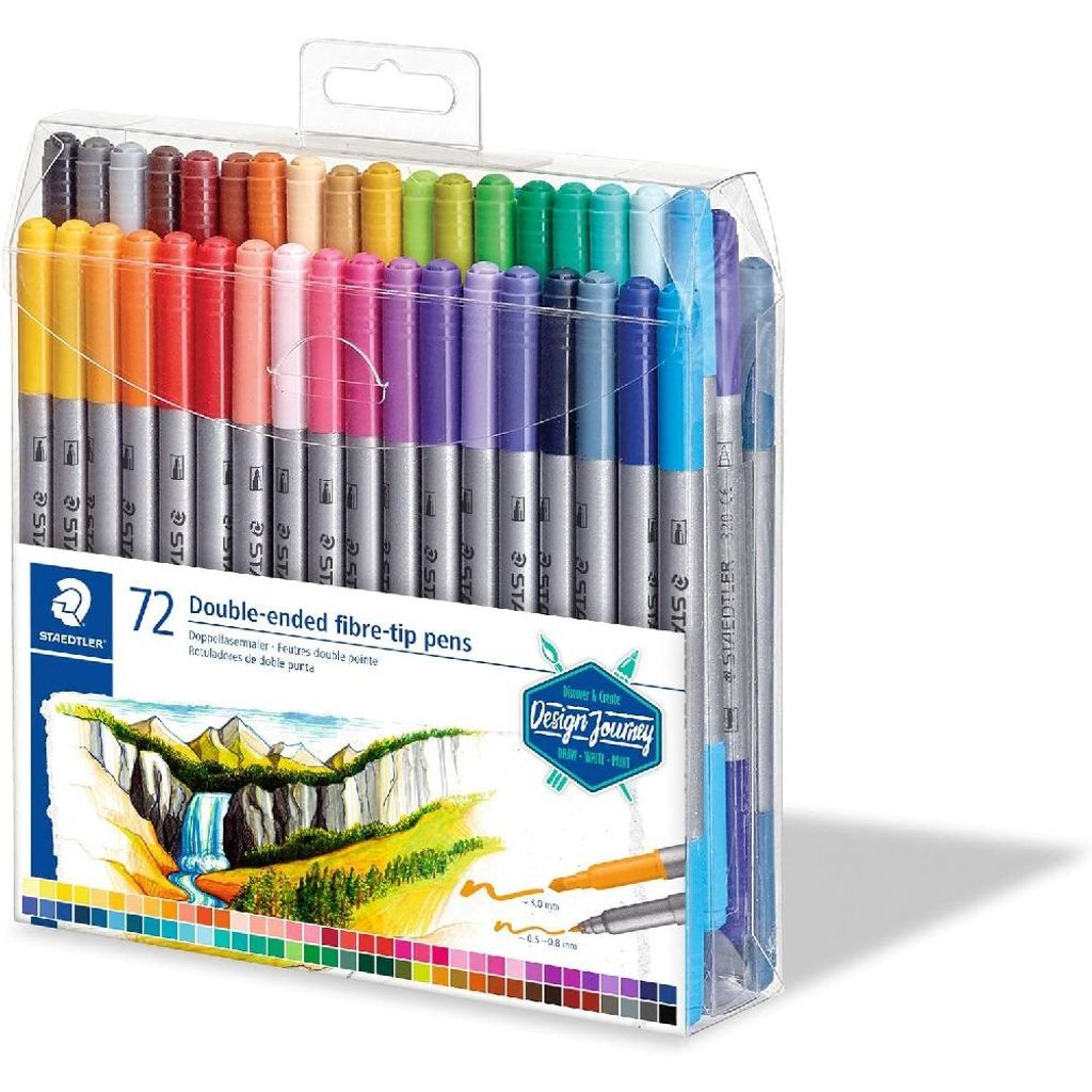 STAEDTLER Doppel-Fasermaler Twin-tip 72er Kunststoff-Etui Produktbild 2