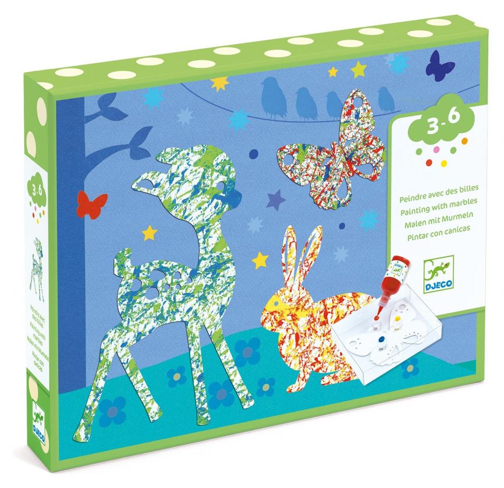 Gioco creativo pittura con palline di vetro Animali, Djeco Immagine del prodotto 