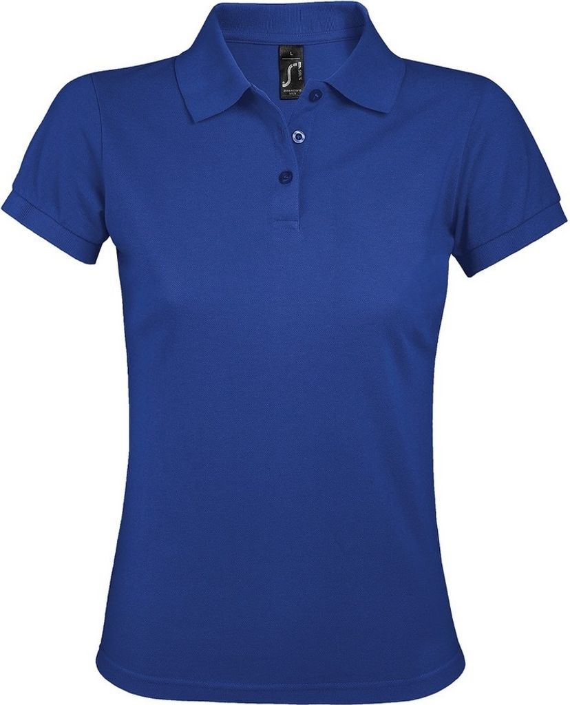 SOLS Prime Damen Pique Polo-Shirt, Kurzarm PC494 (2XL) (Königsblau)