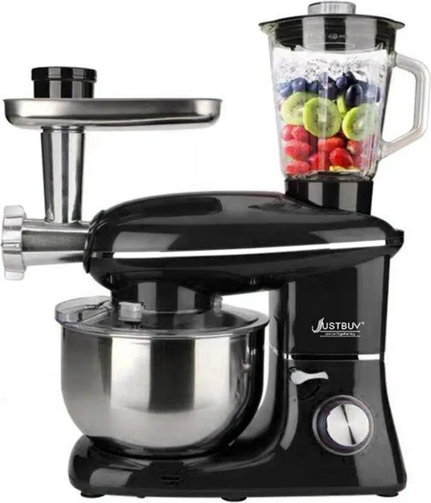 Robot culinaire multifonction 1500W bol 5,5L et mixeur blender noir