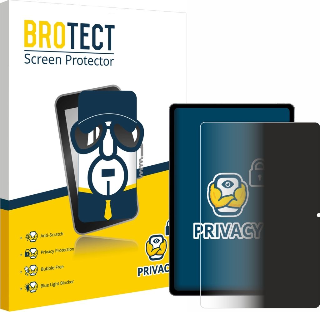 BROTECT Sichtschutzfolie für Xiaomi Redmi Pad SE 11 Anti-Spy Privacy Sichtschutz Blickschutz Folie Blaulicht-Schutz