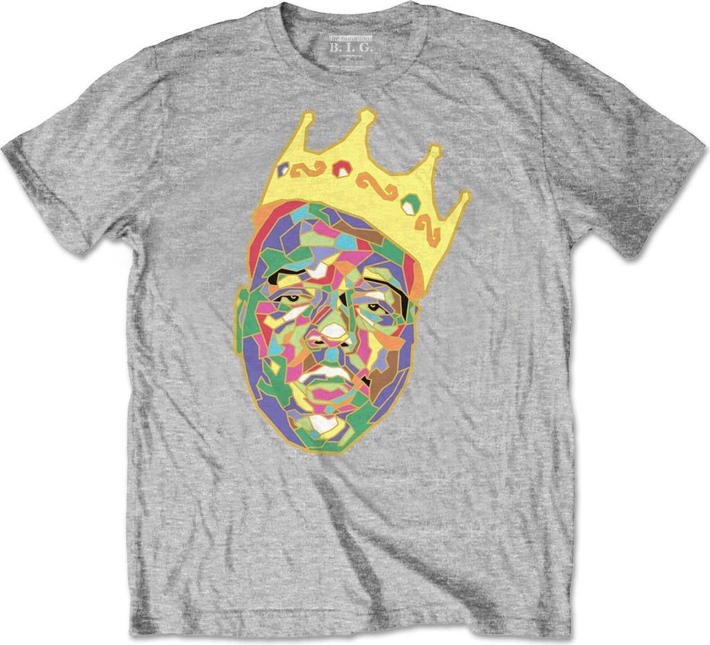 Notorious B.I.G. - T-Shirt für Kinder RO153 (140) (Grau meliert)