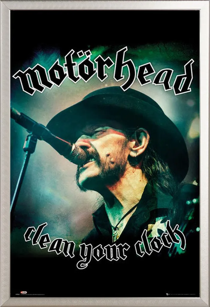 Poster Motörhead sous cadre aluminium Shinsuke® avec vitre acrylique