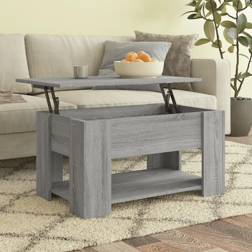 Tavolino Grigio Sonoma vidaXL - Arredo Salotto Pratico 79x49x41cm - 2
