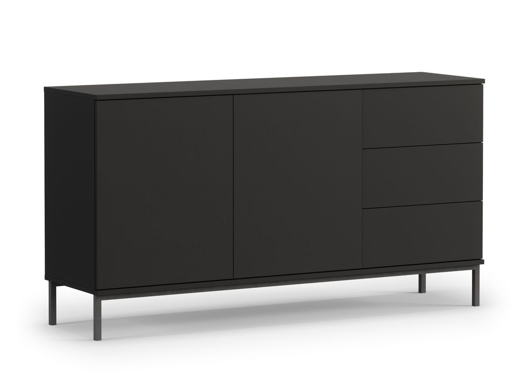 AX LIVING Kommode Schubladen Queba QT01 – 150 cm Breite, Schwarz