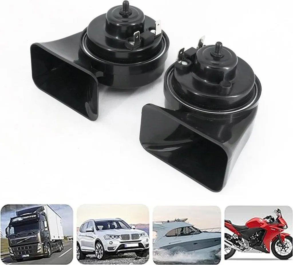Sirène d'alarme électrique 12V type escargot avec 10 sons pour voiture