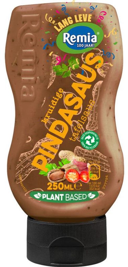 Remia Kruidige Pindasaus Tafelsaus 250 g – Pikantny sos Zdjęcie produktu 
