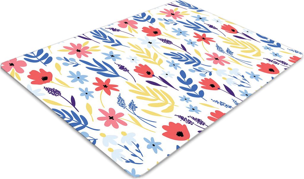 Stuhlunterlage Bürostuhlunterlage 120 cm x 90 cm Bodenmatte Bürostuhlunterlage - Farbenfrohe Blumen