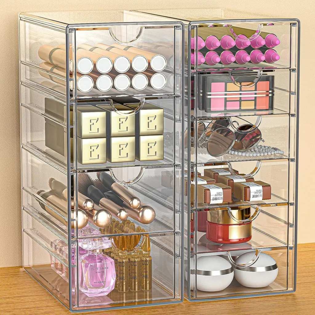 Organiseur de coiffeuse pour chambre et salle de bains gain de place