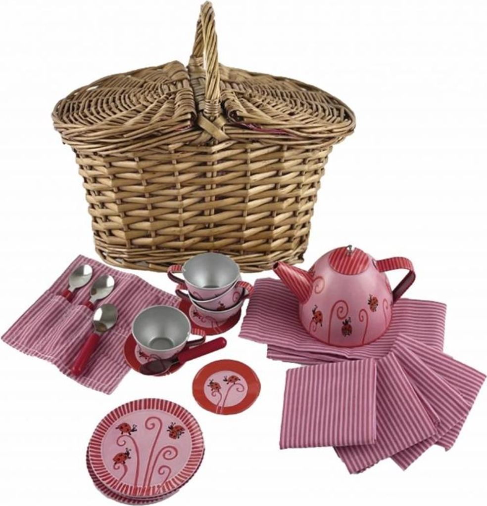 Egmont Toys Teeservice Dose im Korb Marienkäfer 27x15x21 cm Produktbild 