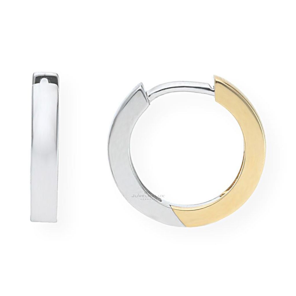 JuwelmaLux Creolen 585 Gold und Weißgold JL10-06-0761
