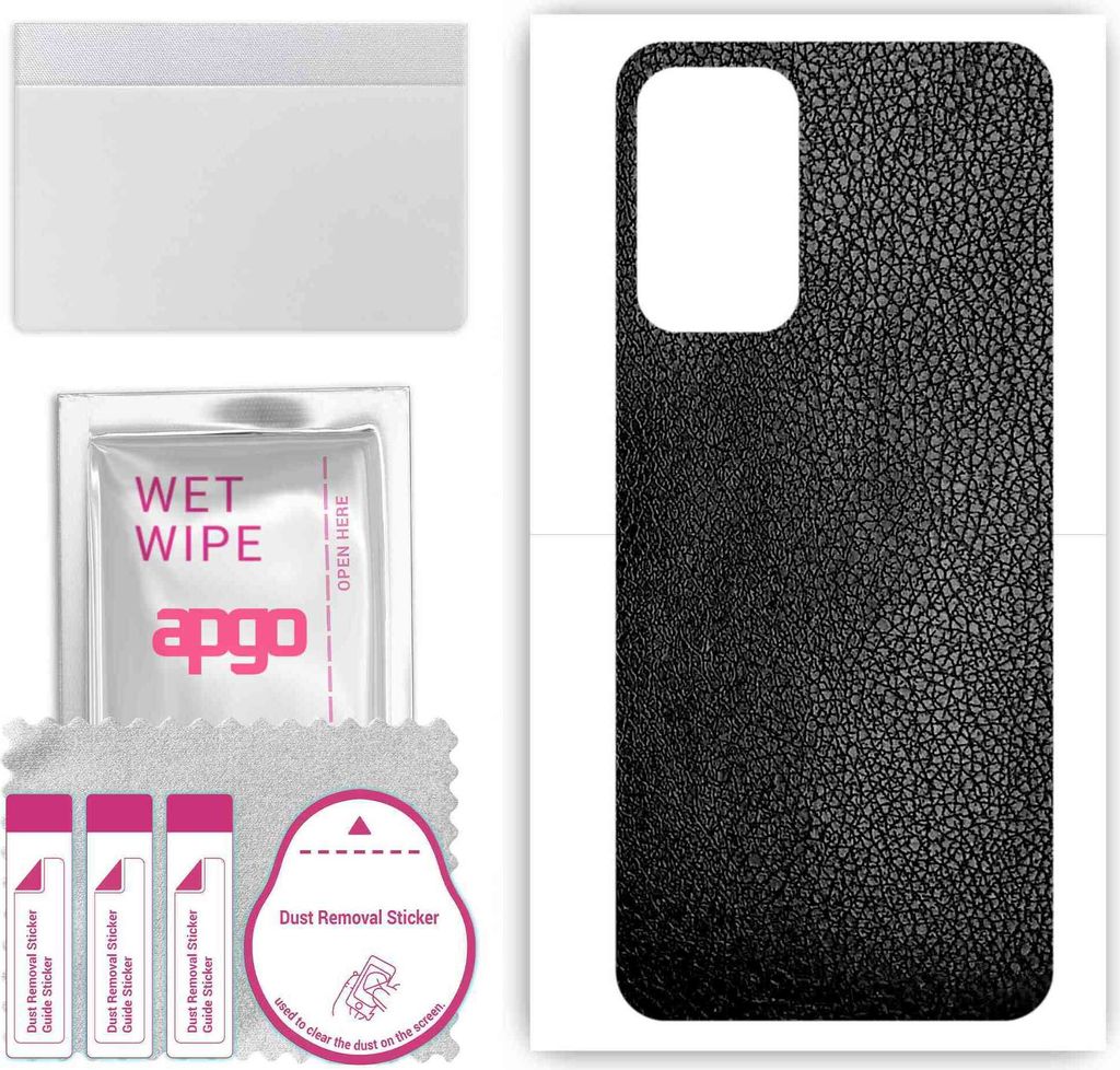 apgo Rückseite Schutzfolie, Skin, kompatibel mit Samsung Galaxy A73, Hinten Displayschutzfolie aus Vinylfolie, kratzfest, einfache Montage - Schwa...
