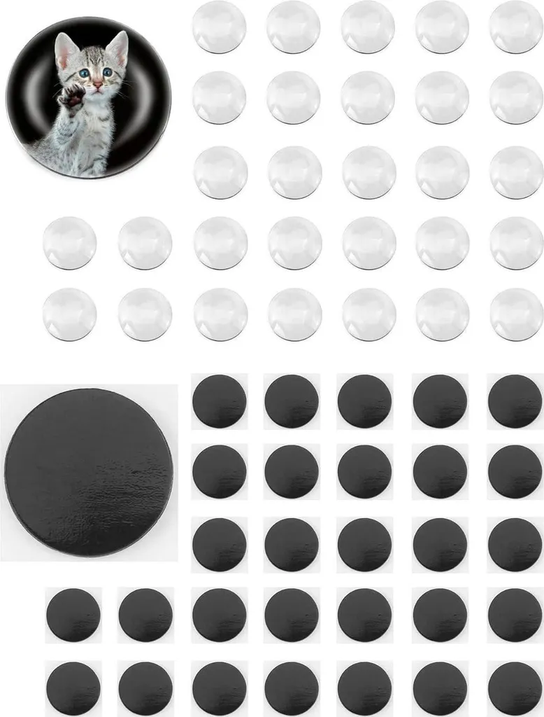 Kit DIY Magnets Personnalisés 25mm pour Frigo et Tableau de Bureau