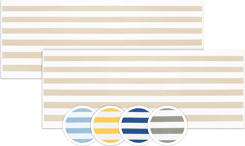 2er Set Strandtücher, strapazierfähige und saugstarke Badetücher in 70x180 cm, 100% Baumwolle, beige